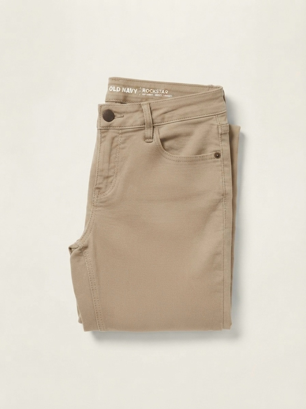 Old Navy Rockstar Super Skinny Pants in Khaki Tan